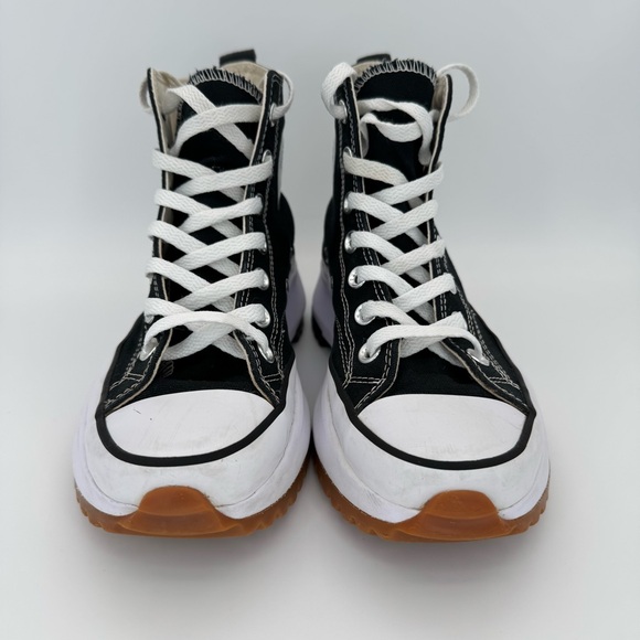 Converse Run Star Hike Canvas Platform Lugged High Top Sneakers Black W 7.5 M 6 - Picture 4 of 15